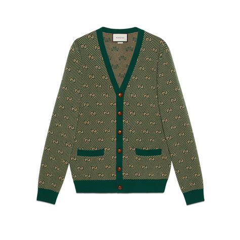 gucci cardigan green|gucci cardigan.